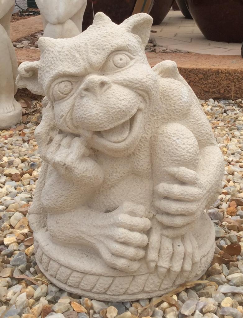 Funny Gargoyle Creme SGR128 Bali Garden & Stone